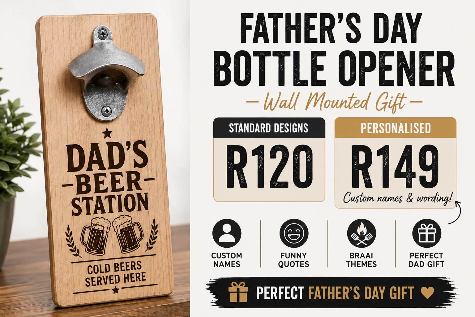 Father’s Day Wall Mounted Bottle Opener