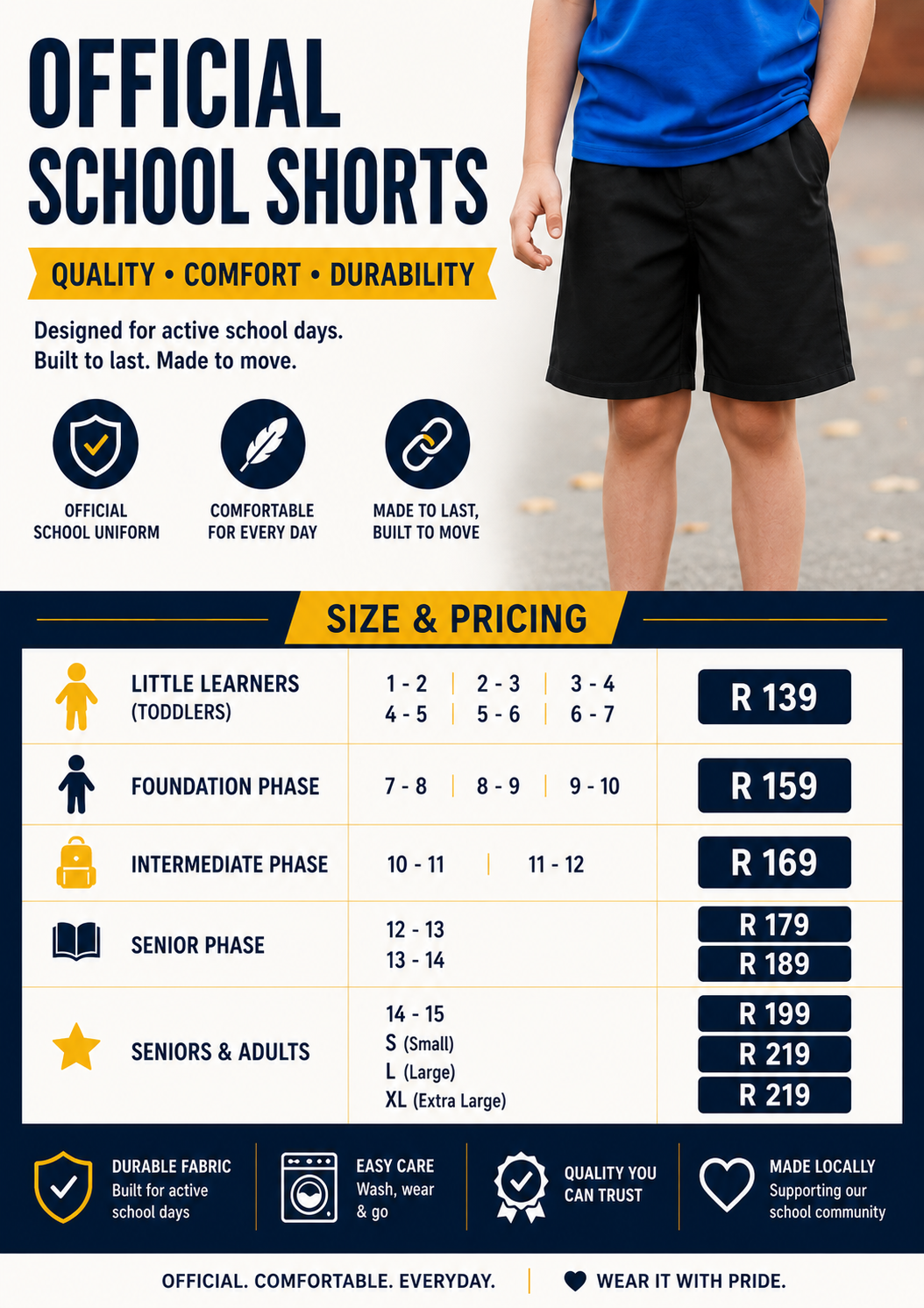 Inside Out Official School Shorts 🖤🏫