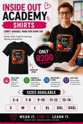 GR R to GR 6 Black school t-shirt
